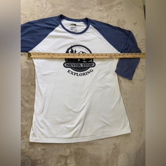 Women's The North Face West Sierra 3/4‎ Baseball Tee Size Medium - Picture 3 of 7